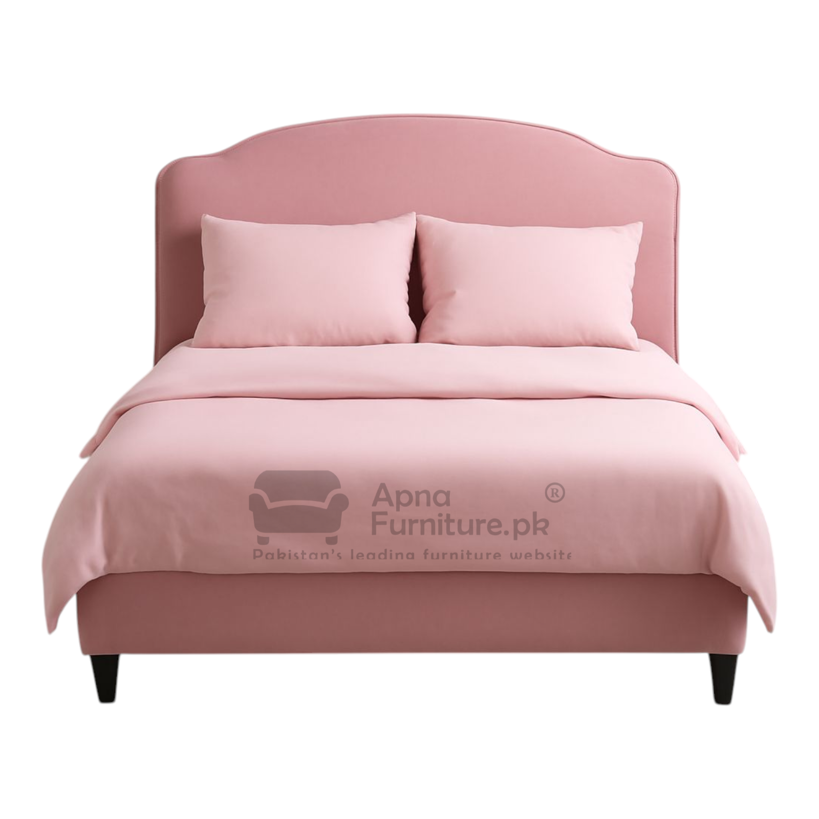Pinky Double Bed Set in Fabric Upholstery (Set of 5)