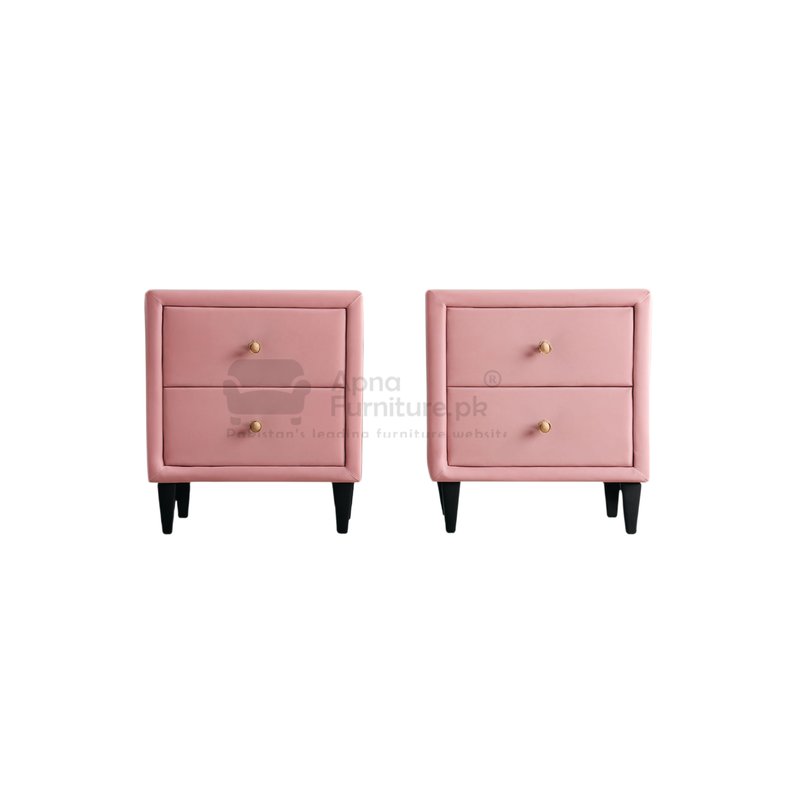 Pinky Double Bed Set in Fabric Upholstery (Set of 5)