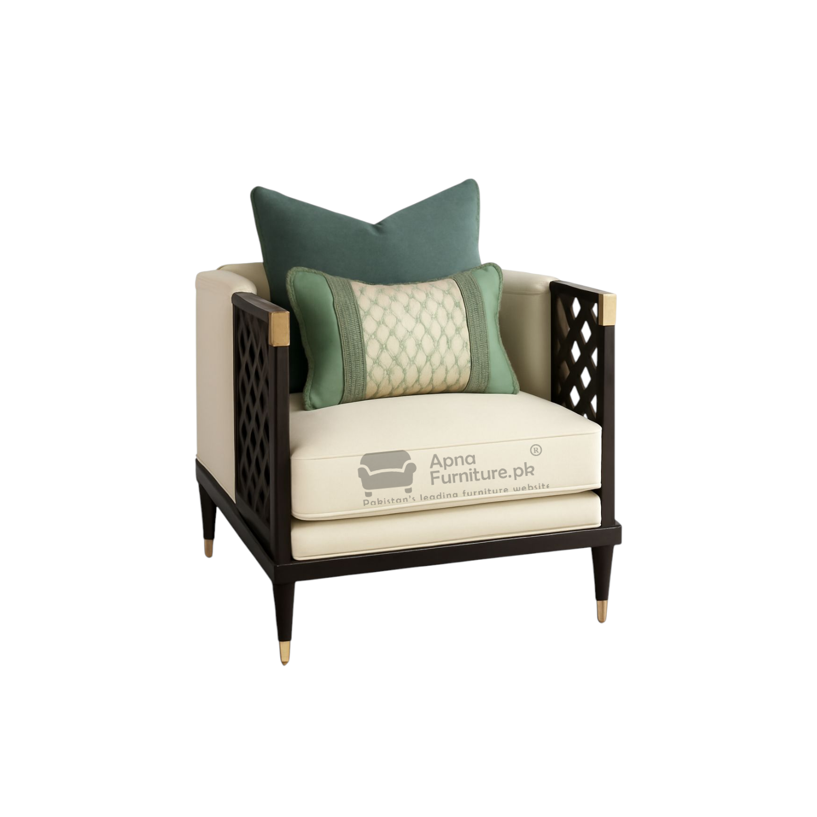 Ghazal 6 Seater Sofa Set in Solid Wood for Drawing Room and Living Room