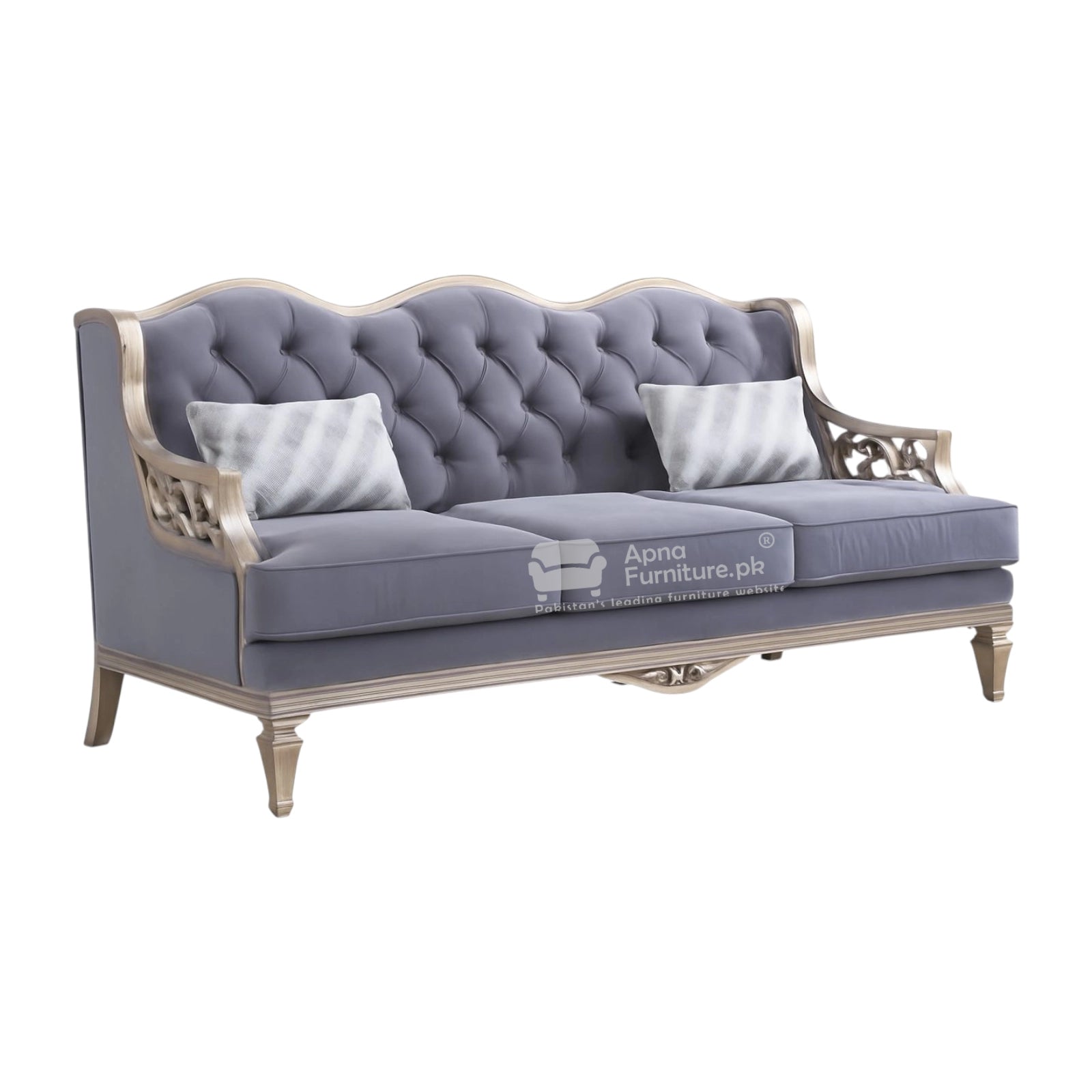 Nectar 6 Seater Solid Wood Sofa Set for Living Room and Drawing Room