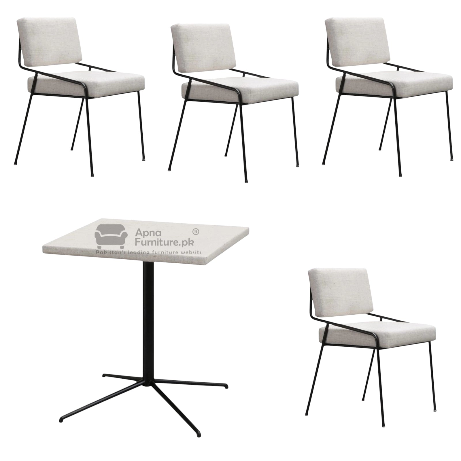 Tweet Restaurant Furniture Set (One Table + 4 Chairs)