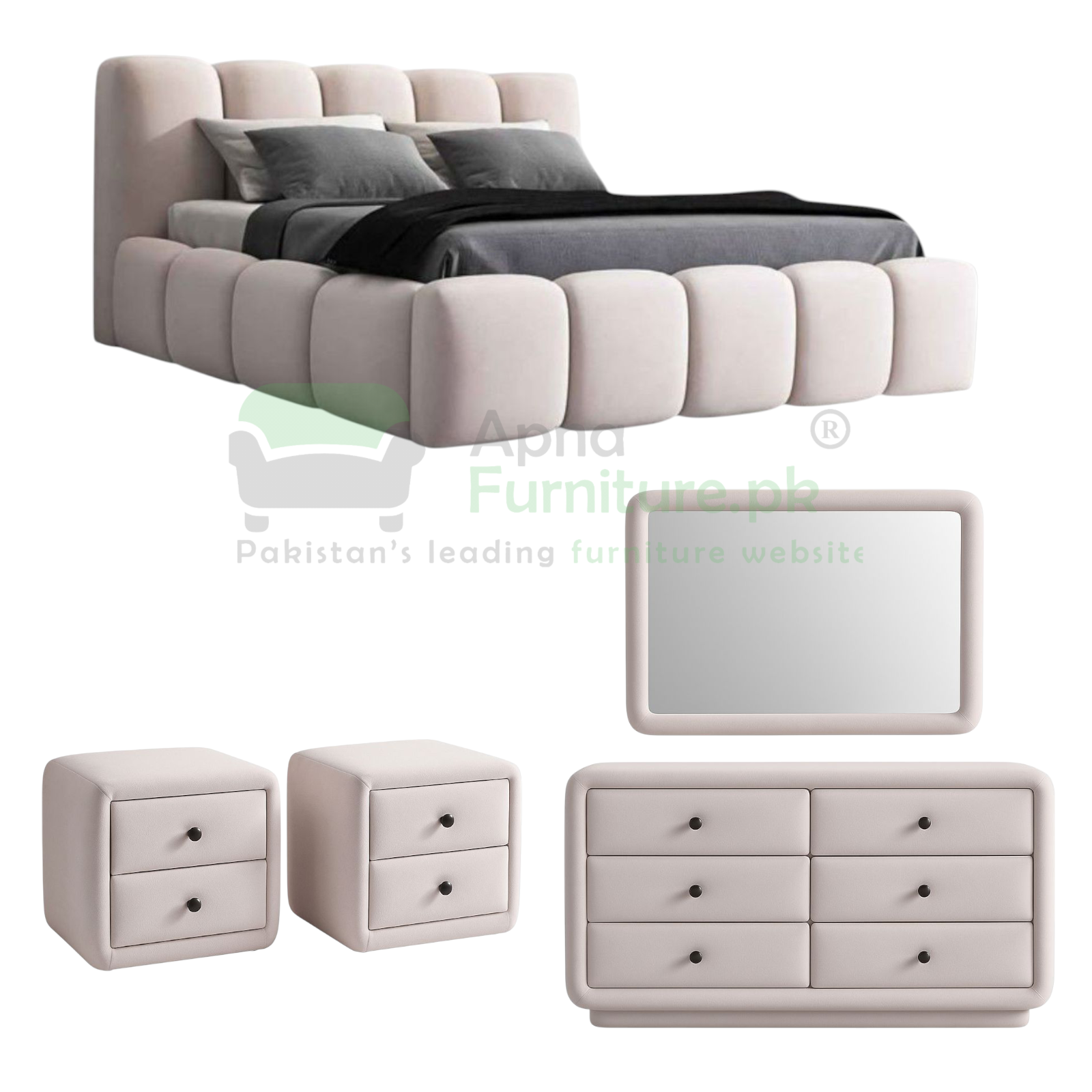 Fluffy Double Bed Set (5 Pieces)
