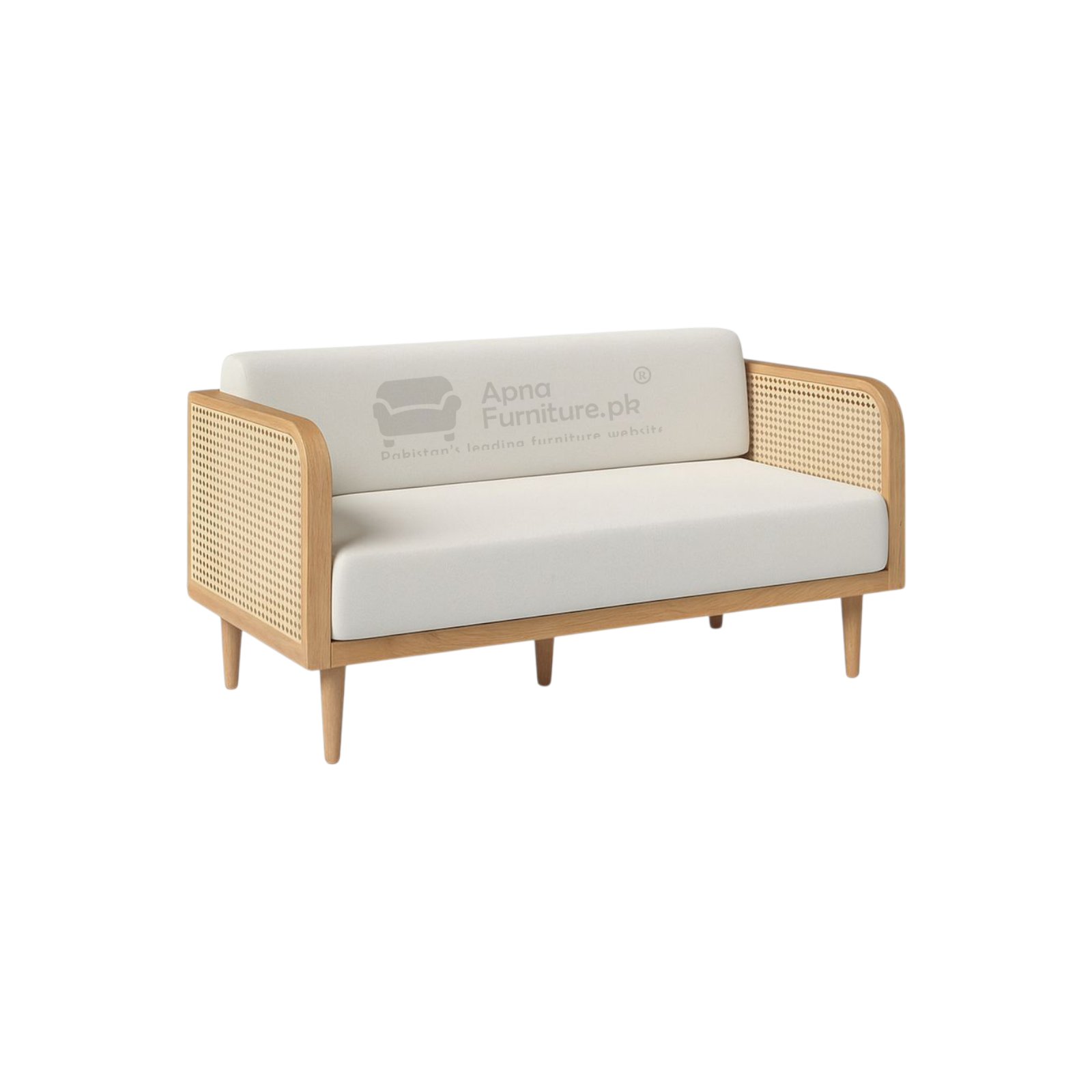 Bravo 6 Seater Sofa Set in Solid Wood and Rattan