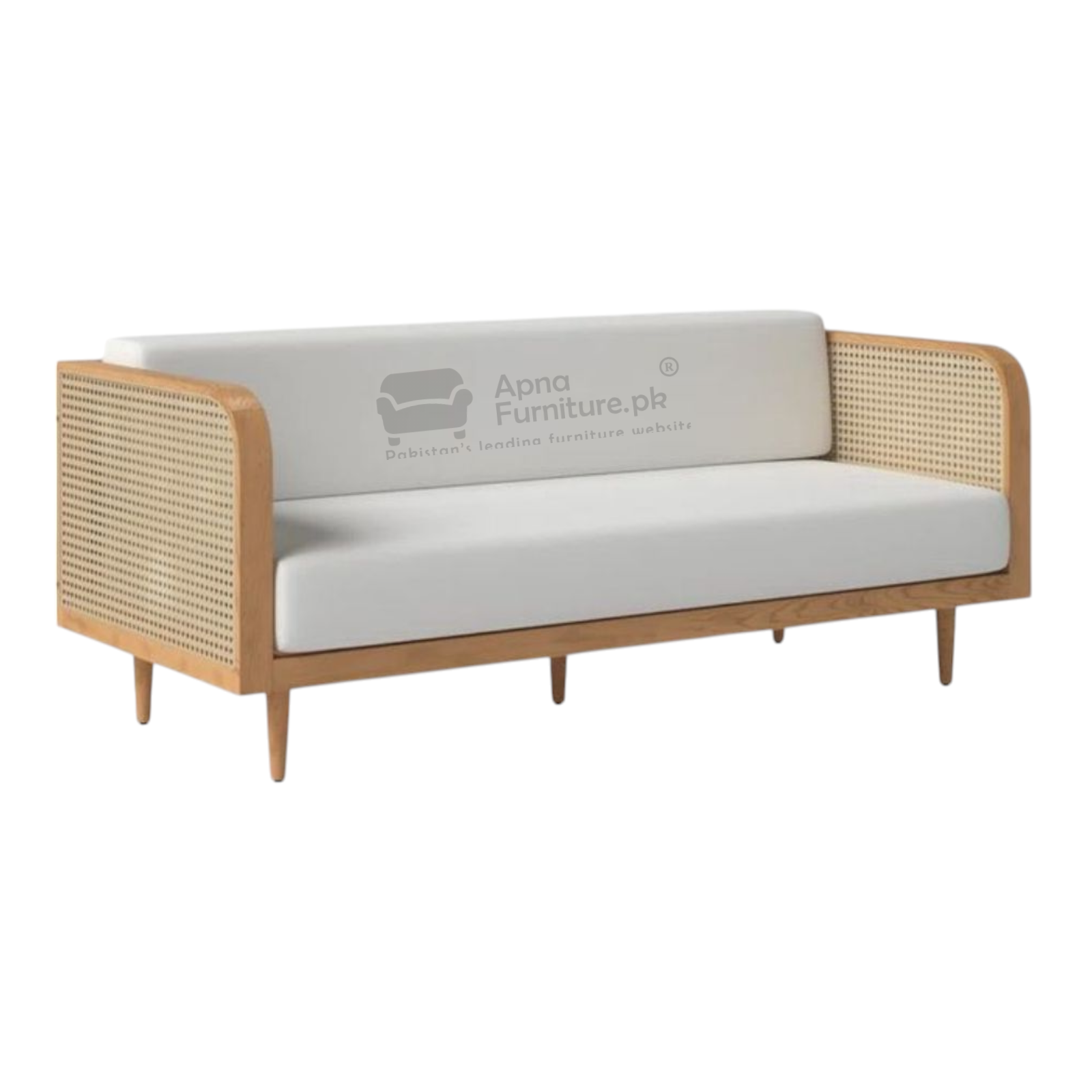 Bravo 6 Seater Sofa Set in Solid Wood and Rattan