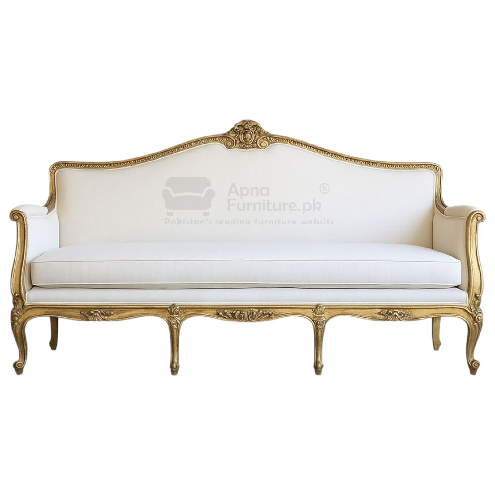 Star 6 Seater Carved Wood Sofa Set