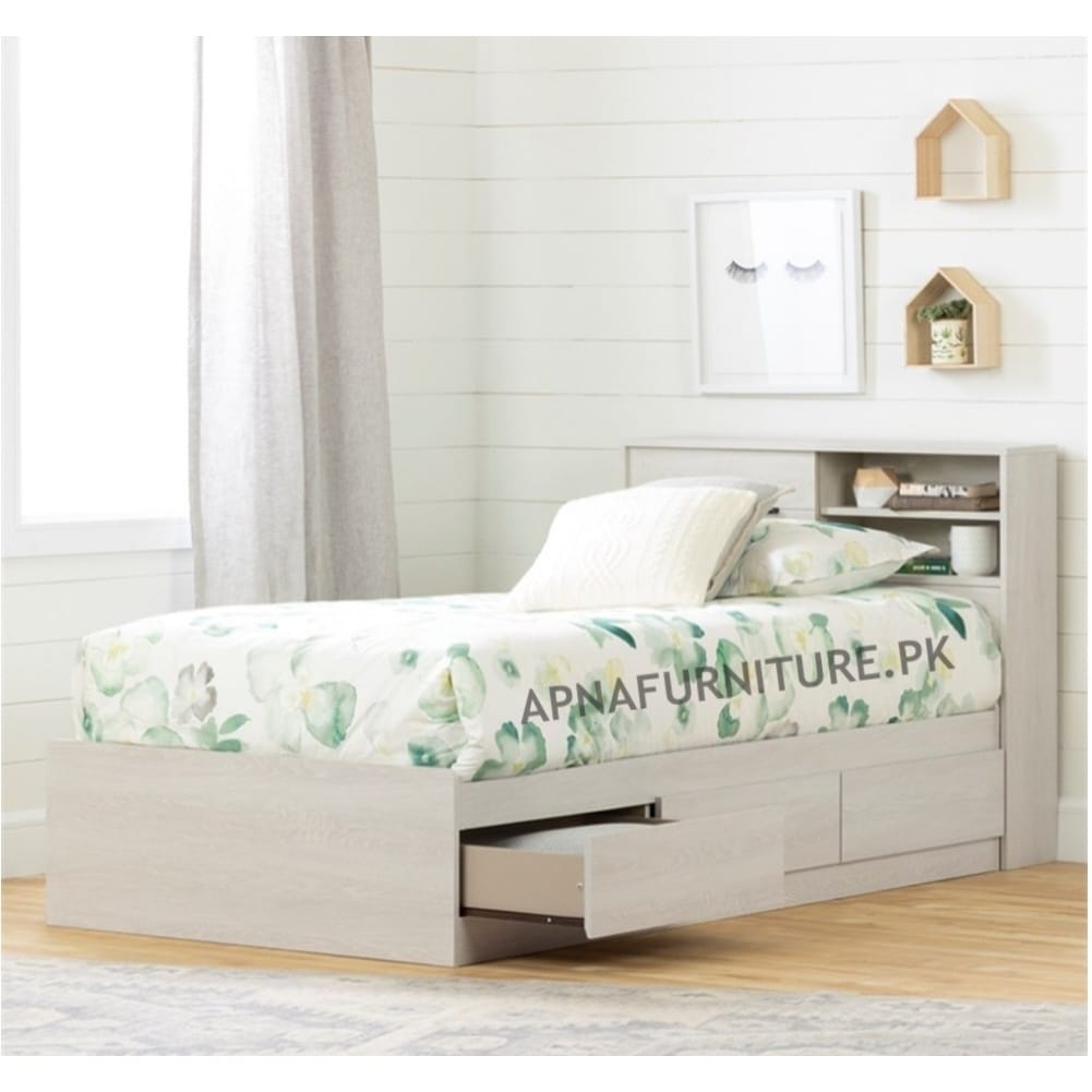 Vivian Single Bed With Storage Drawers