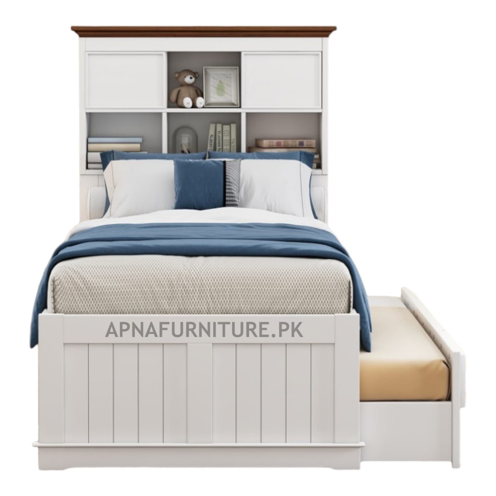 Finley Single Bed with Storage and Trundle