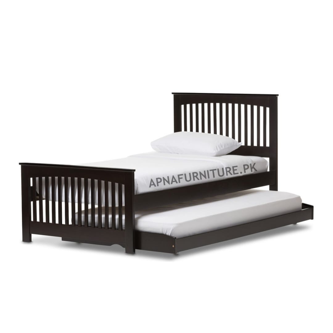 Isla Wooden Single Bed with Sliding Trundle