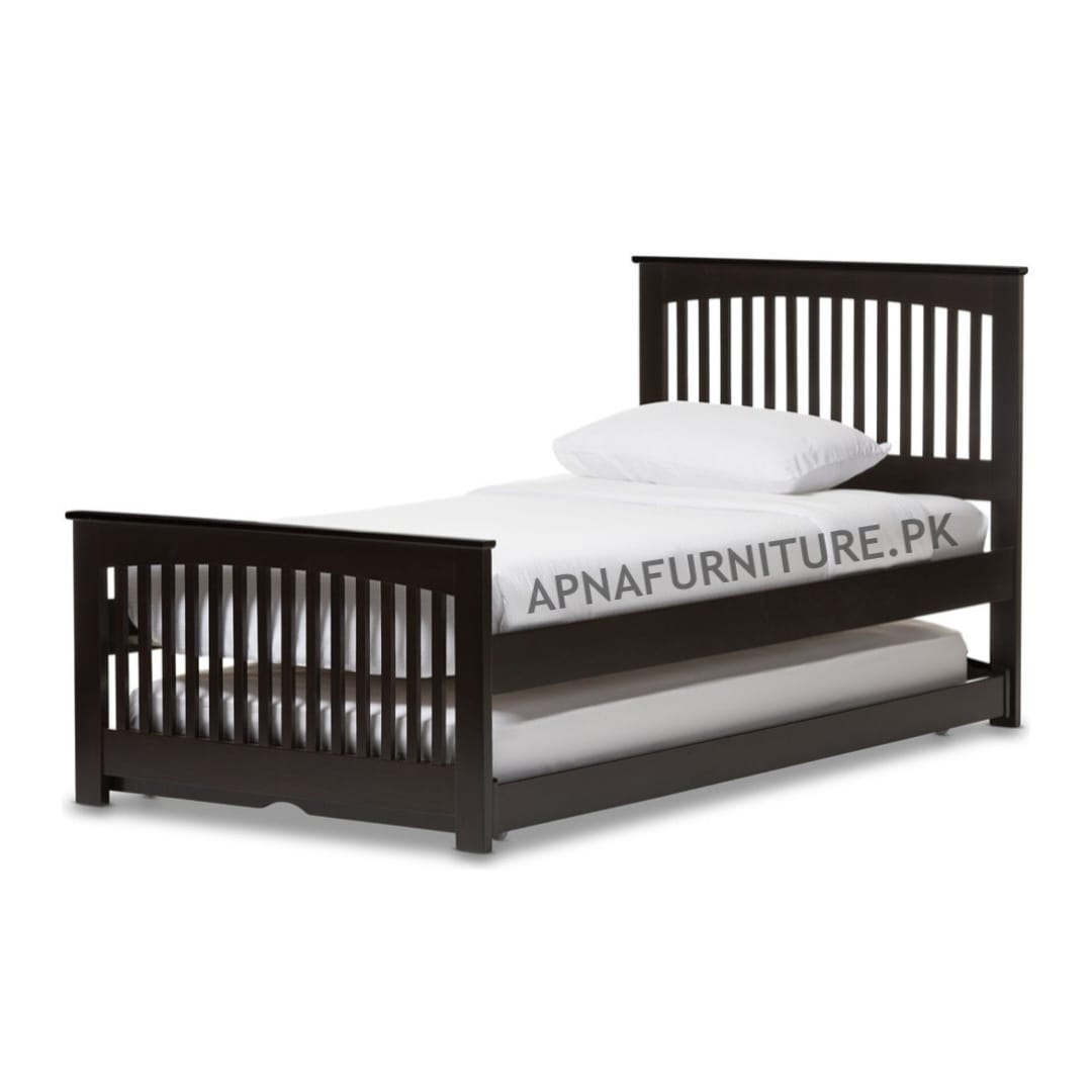 Isla Wooden Single Bed with Sliding Trundle