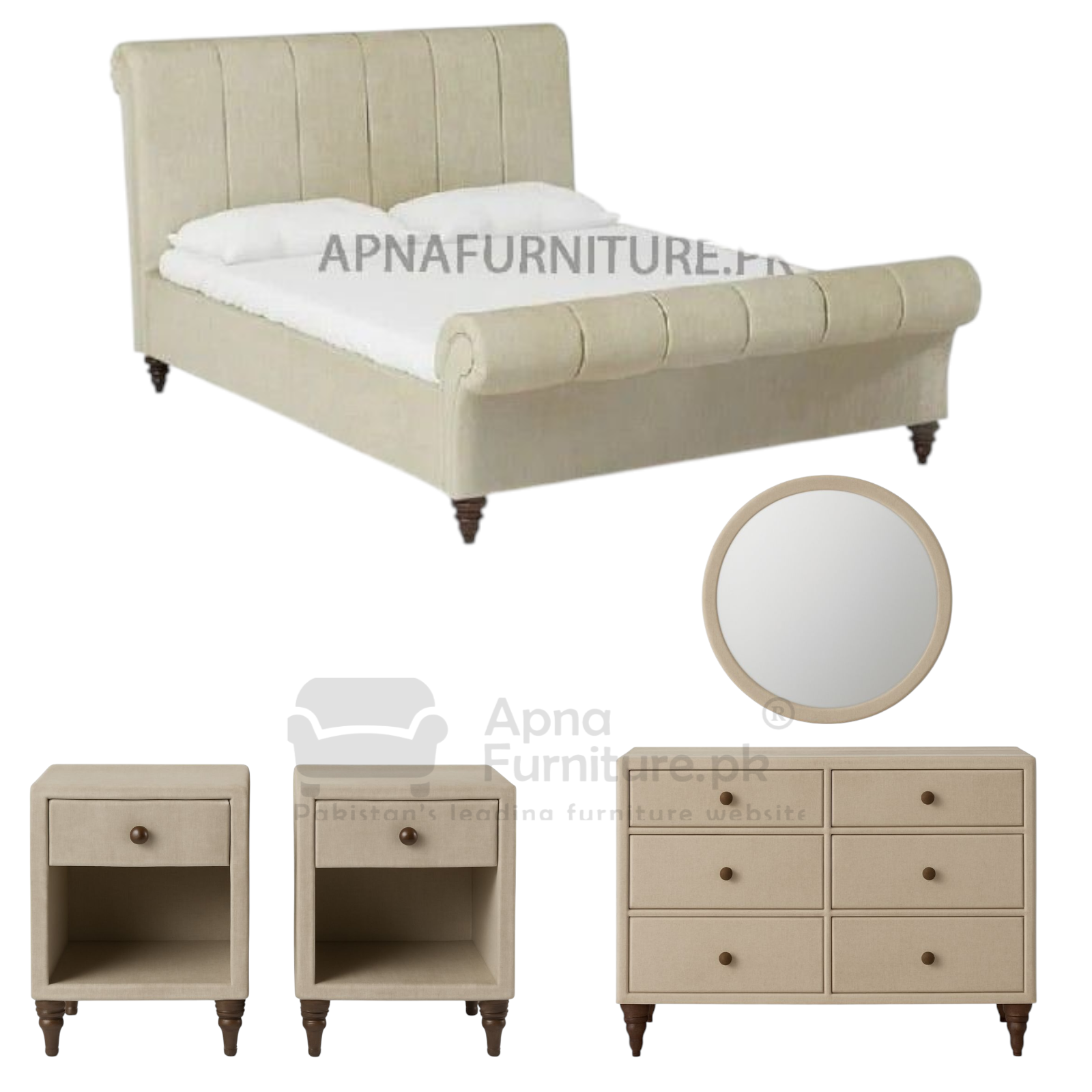 Cinta Double Bed Set 5 Piece