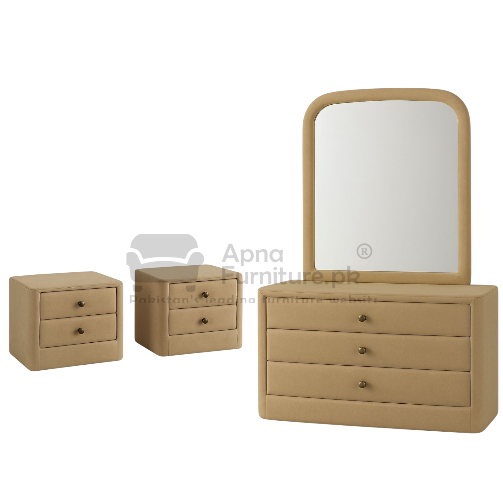 Soline Round Double Bed Set