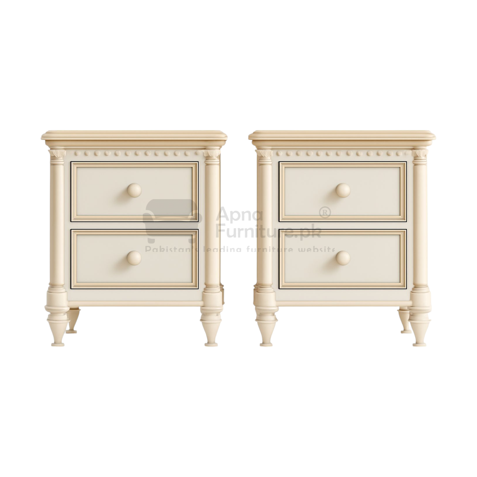 Sahar Wooden Double Bed Set (5 Piece)