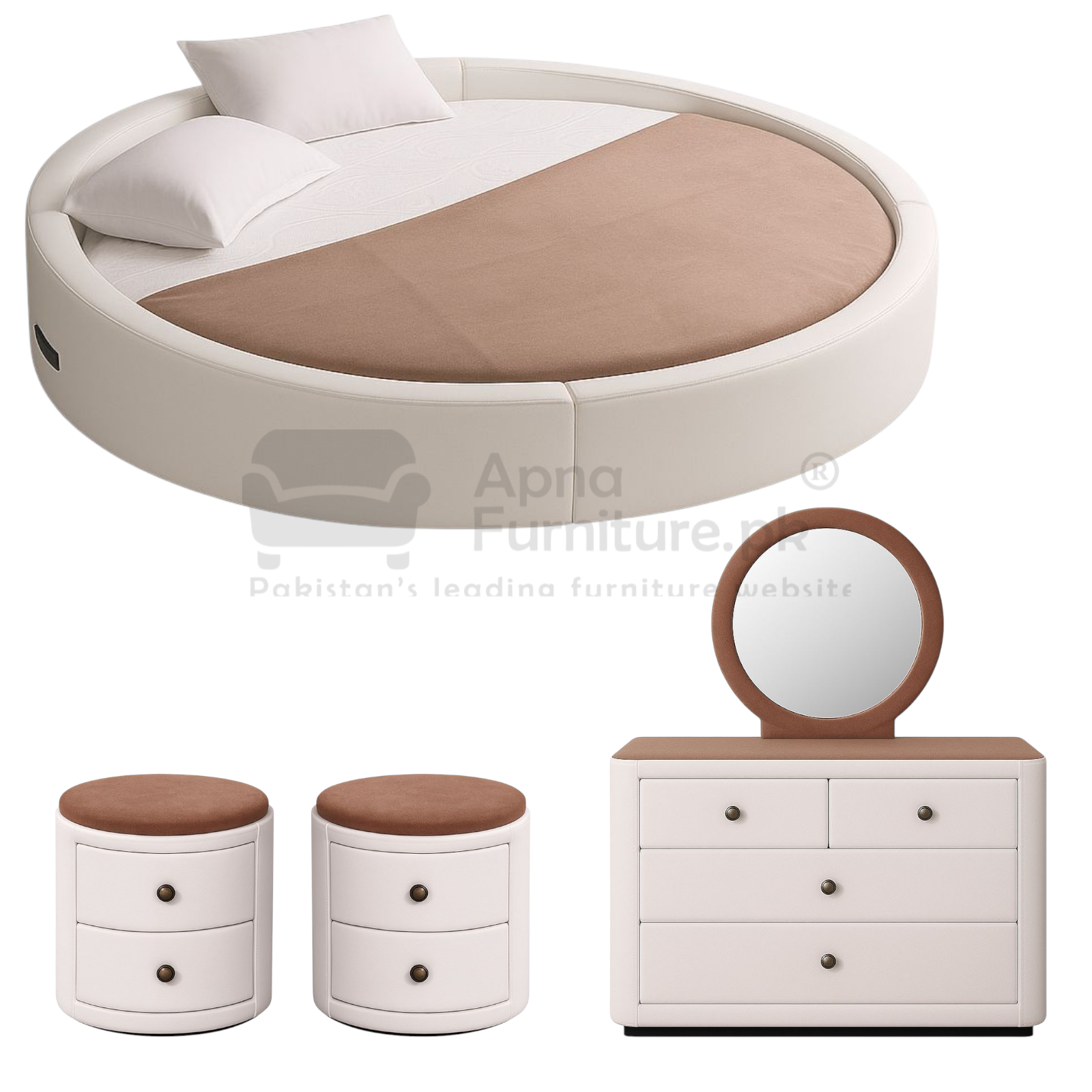 Sabine Round Bed Set