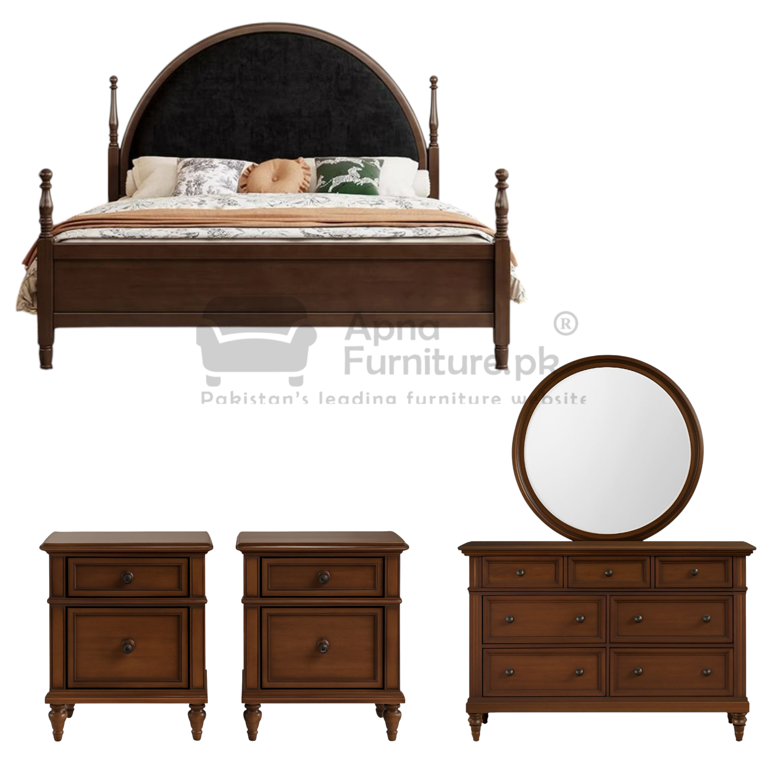 Cherry Bridal Furniture Set (5 Piece)