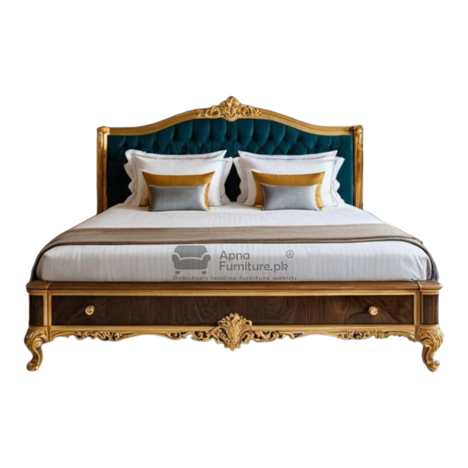 Bistro Wooden Double Bed Set (5 Piece)