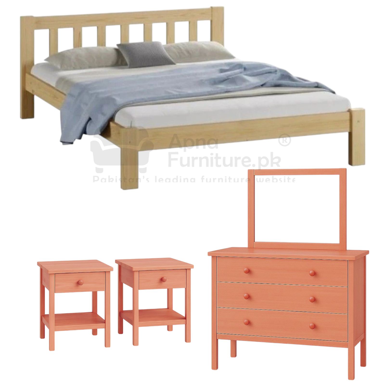 Riham Double Bed Set 5 Piece