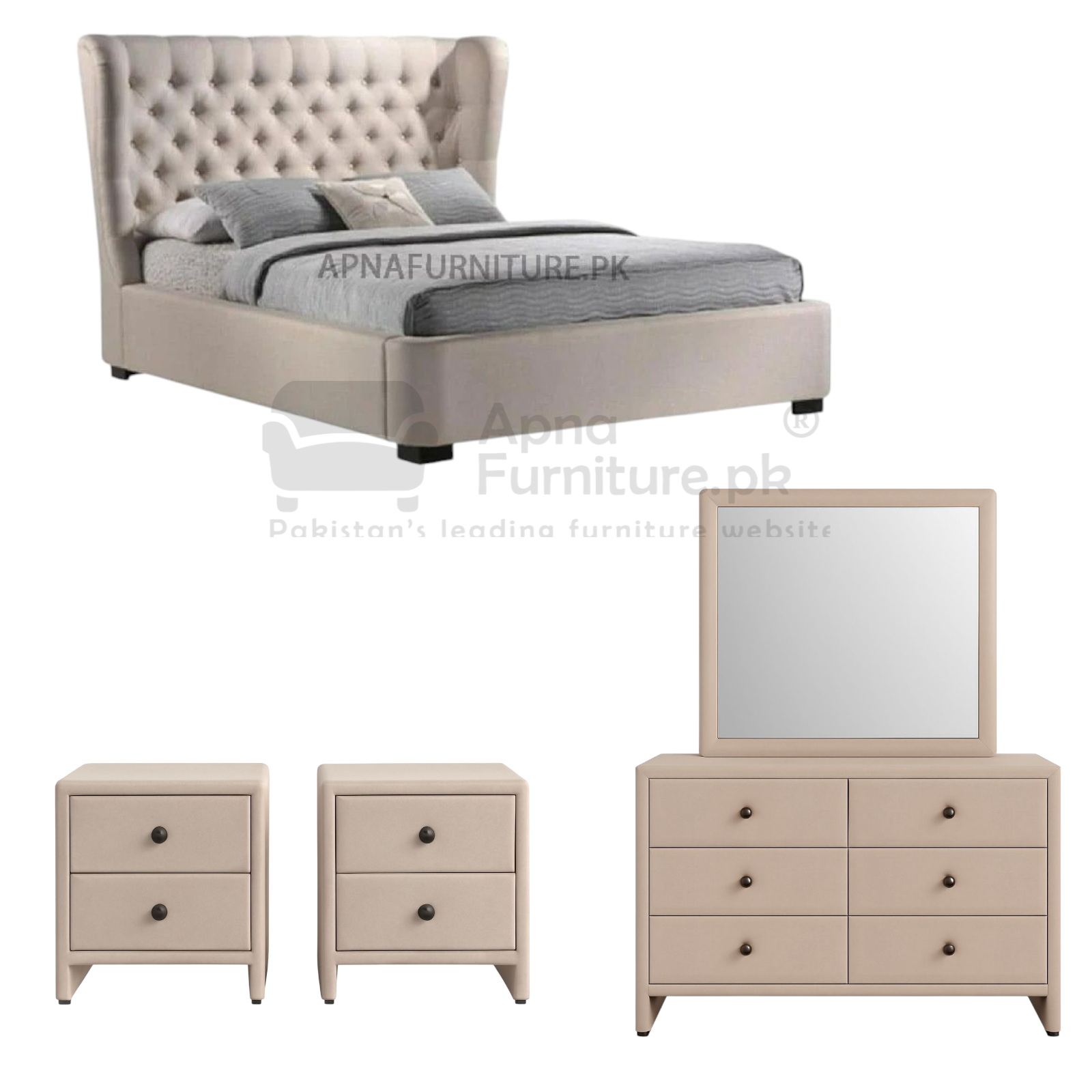 Ela Double Bed Set 5 Piece