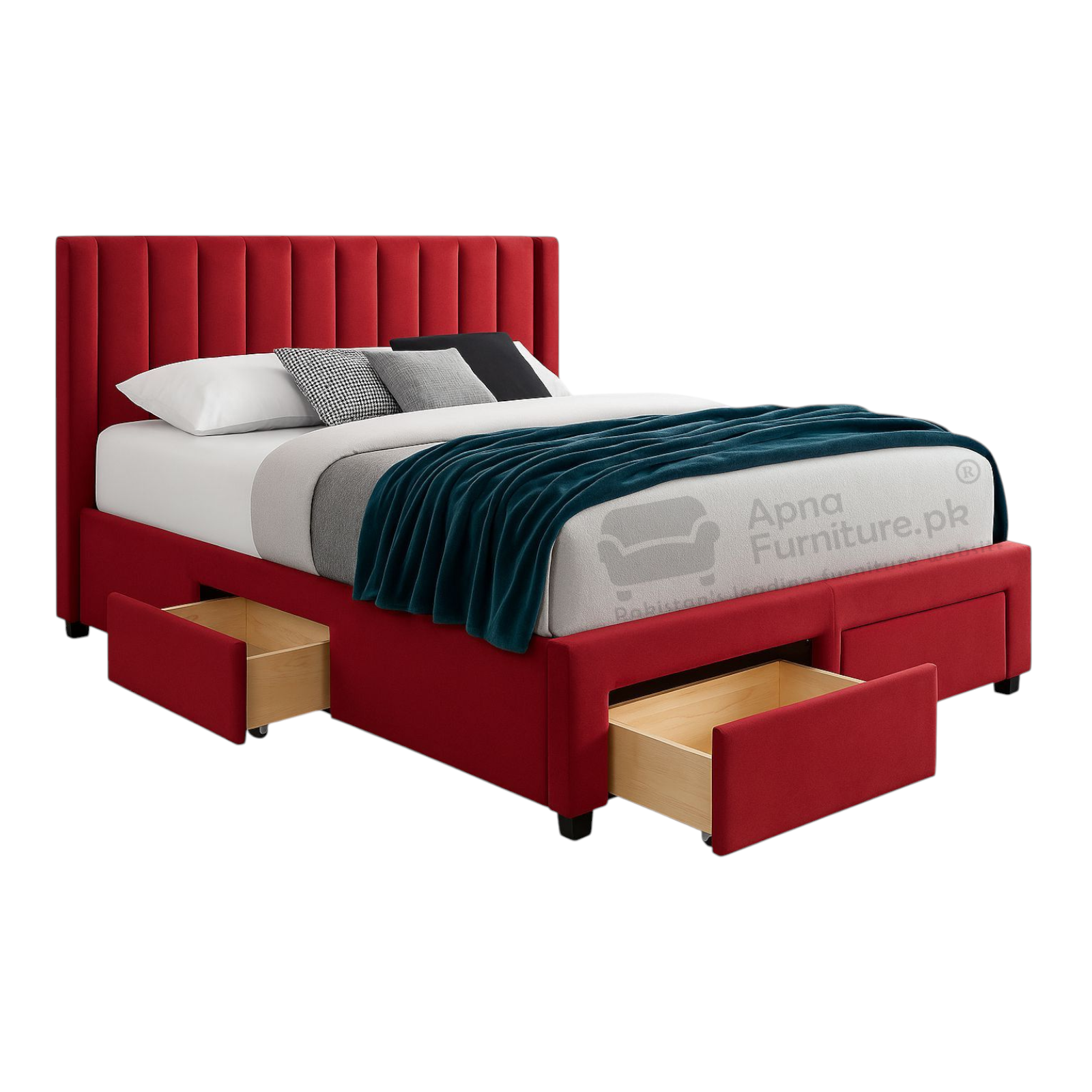 Rima Storage Double Bed Set 5 Piece