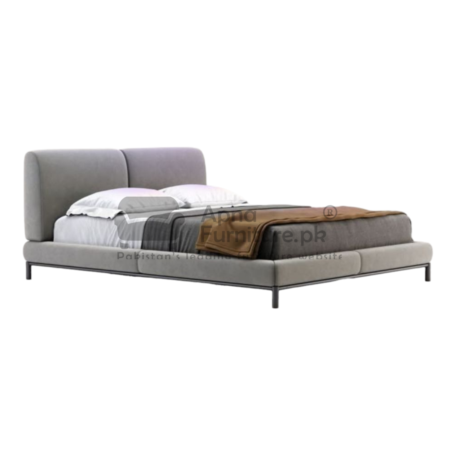 Carla Upholstery Double Bed Set (5 Piece)