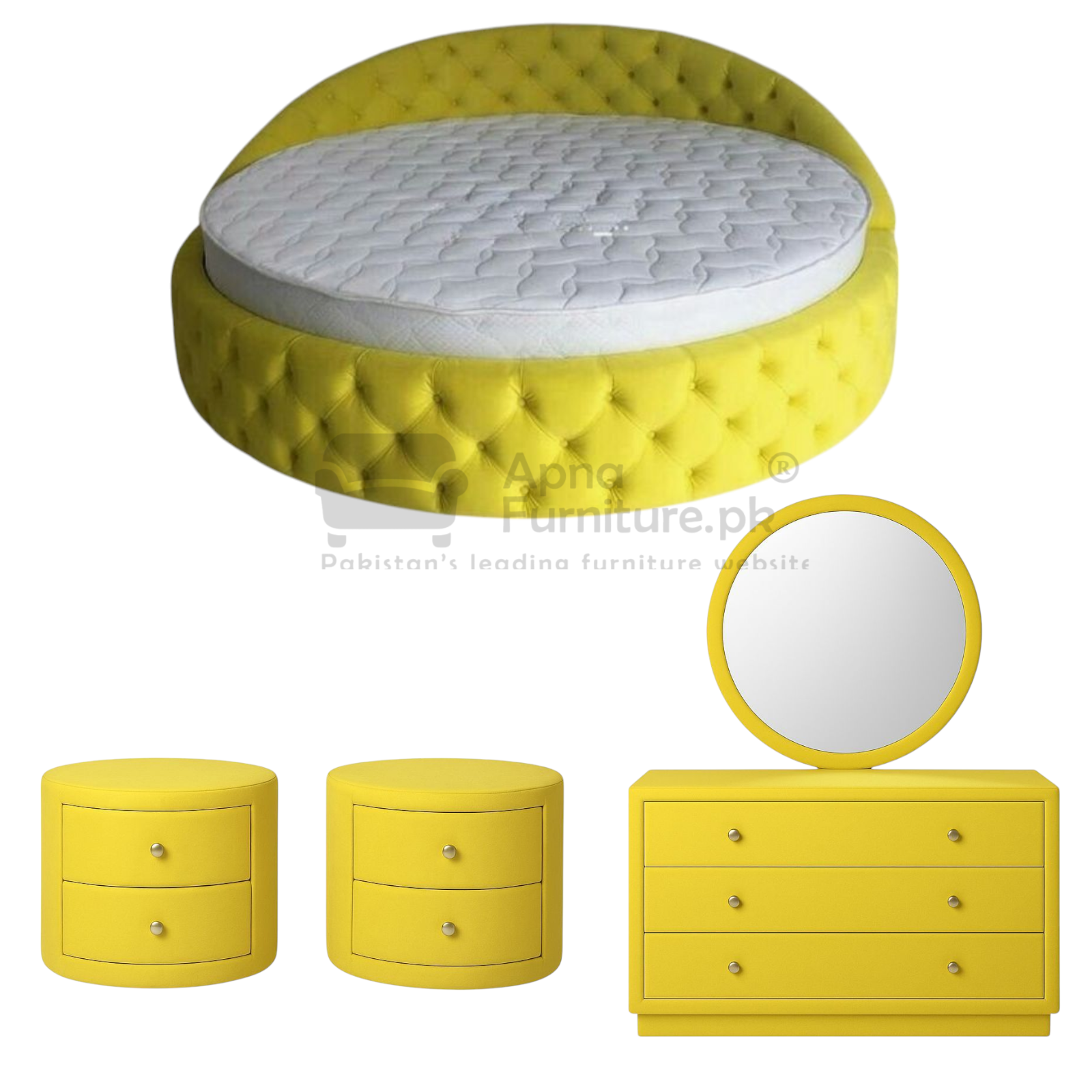 Manaal Round Bed Set (5 Piece)