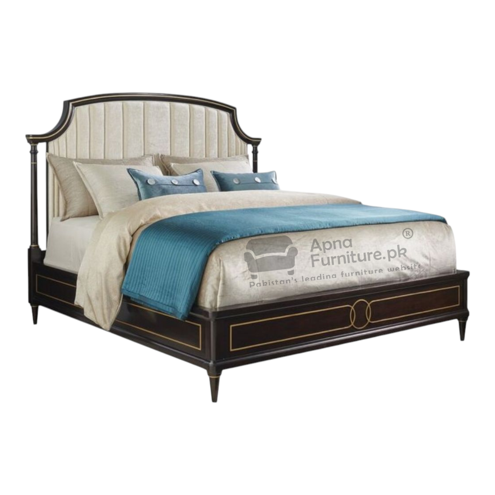 Lake Wooden Double Bed Set (5 Piece)