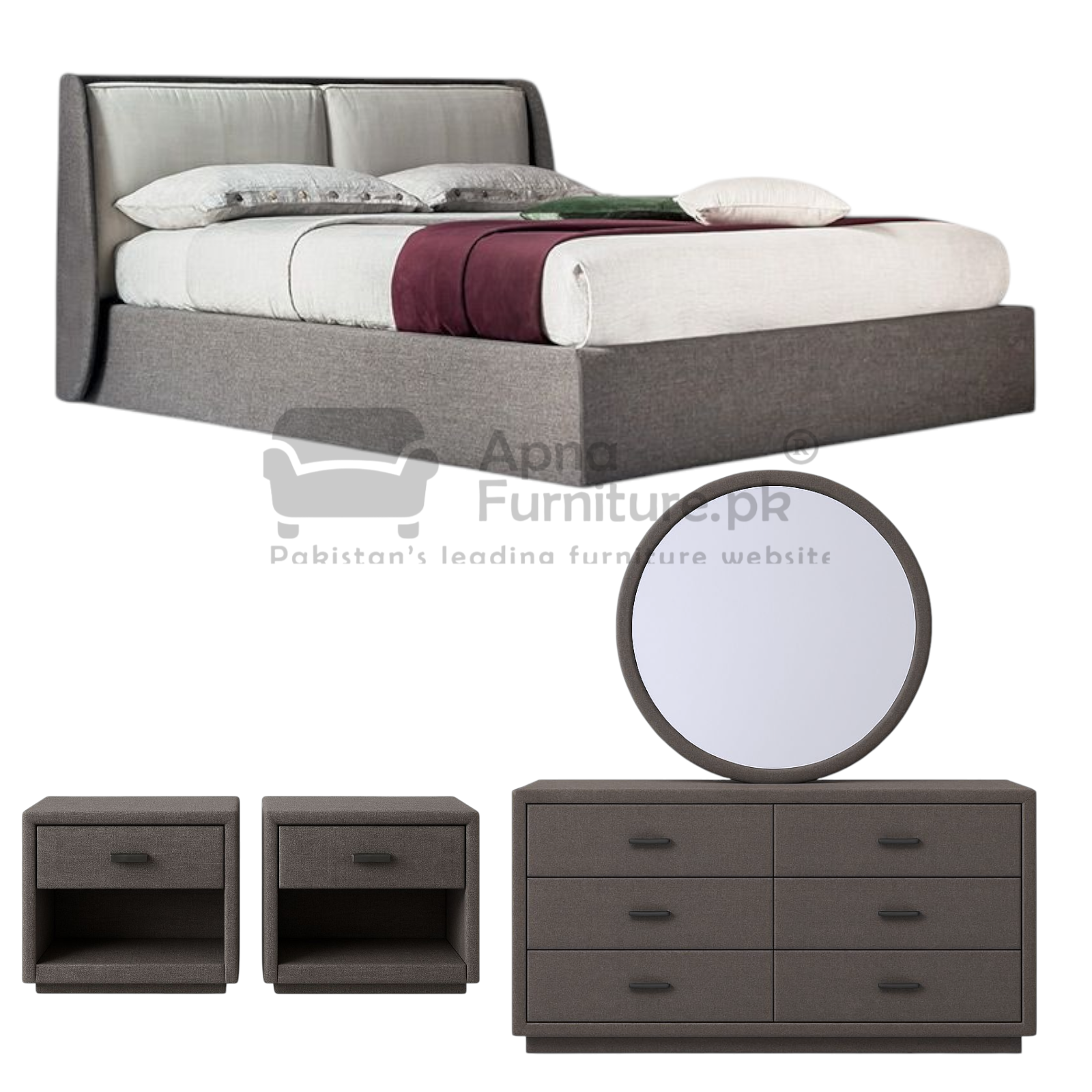 Salma Double Bed Set 5 Piece