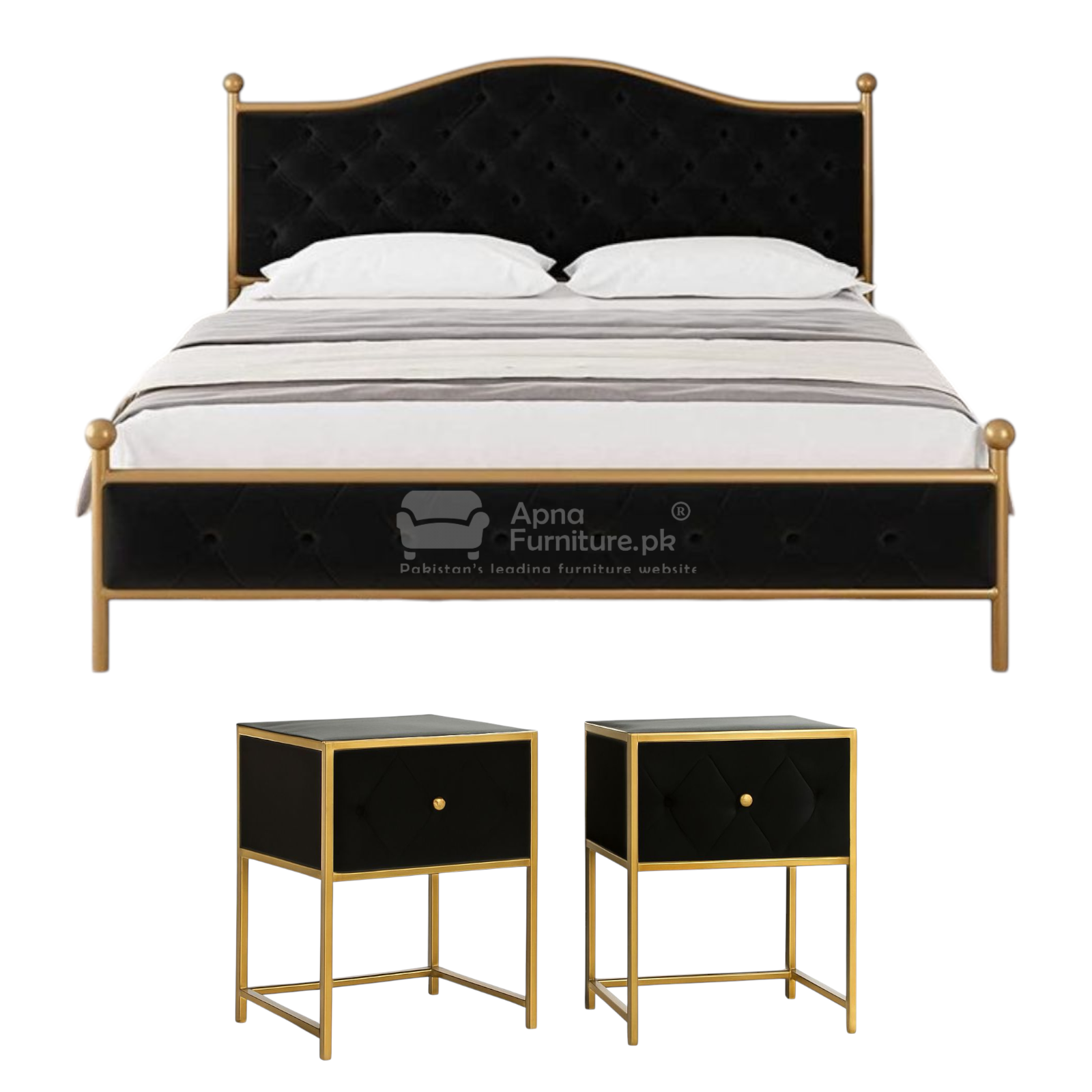 Lamia Iron Double Bed Set 5 Piece