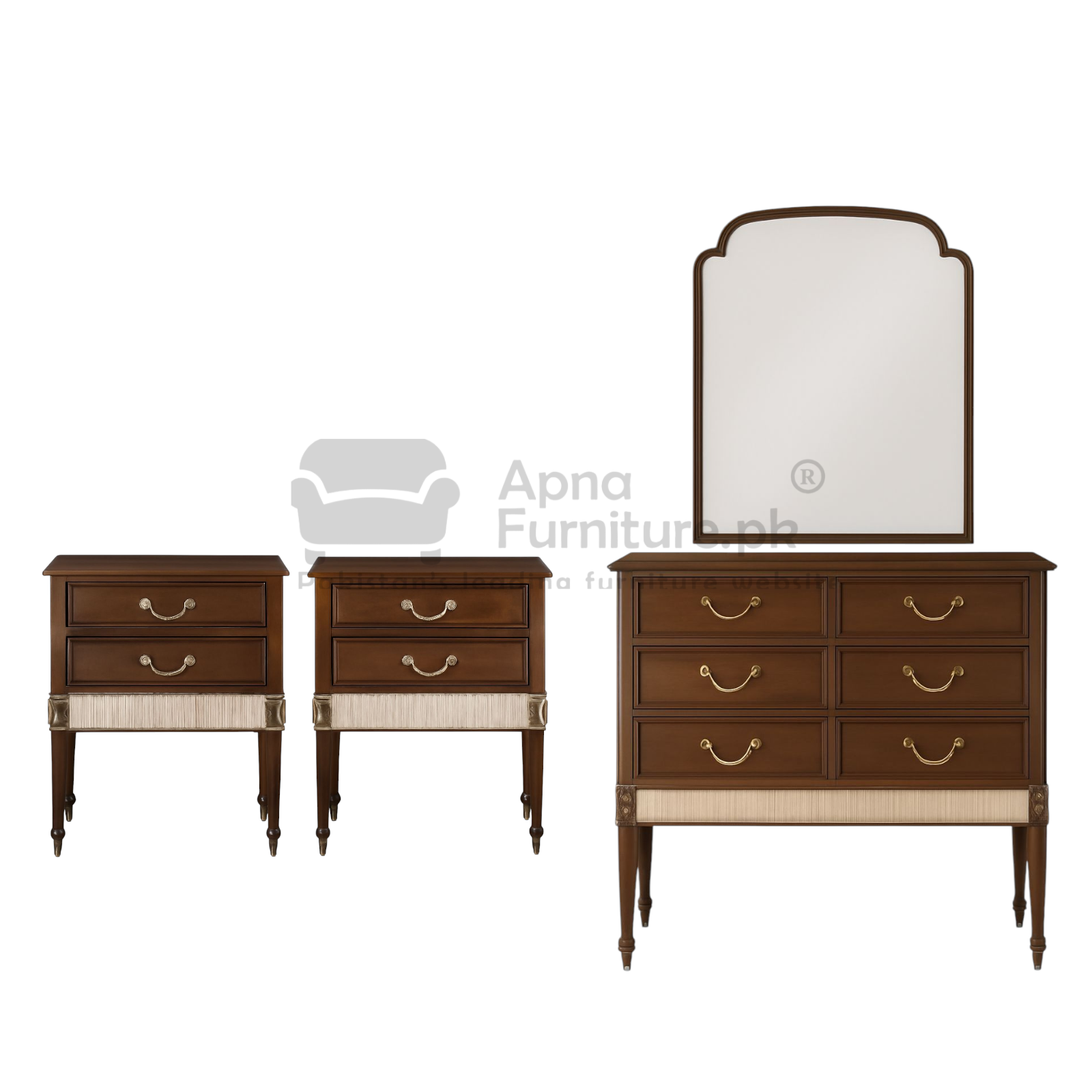 Giselle Wooden Double Bed Set (5 Piece)