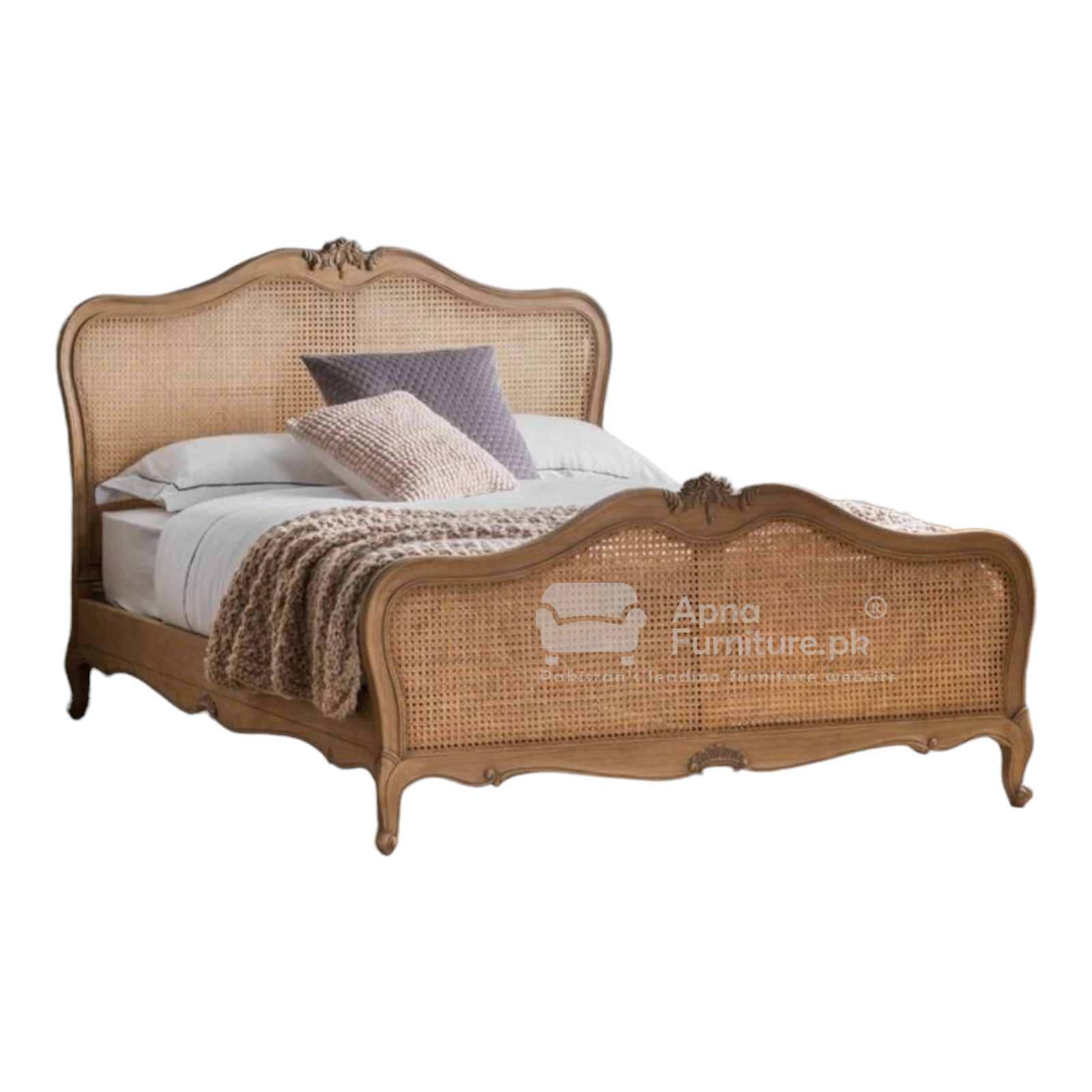 Yusra Rattan Double Bed Set (5 Piece)