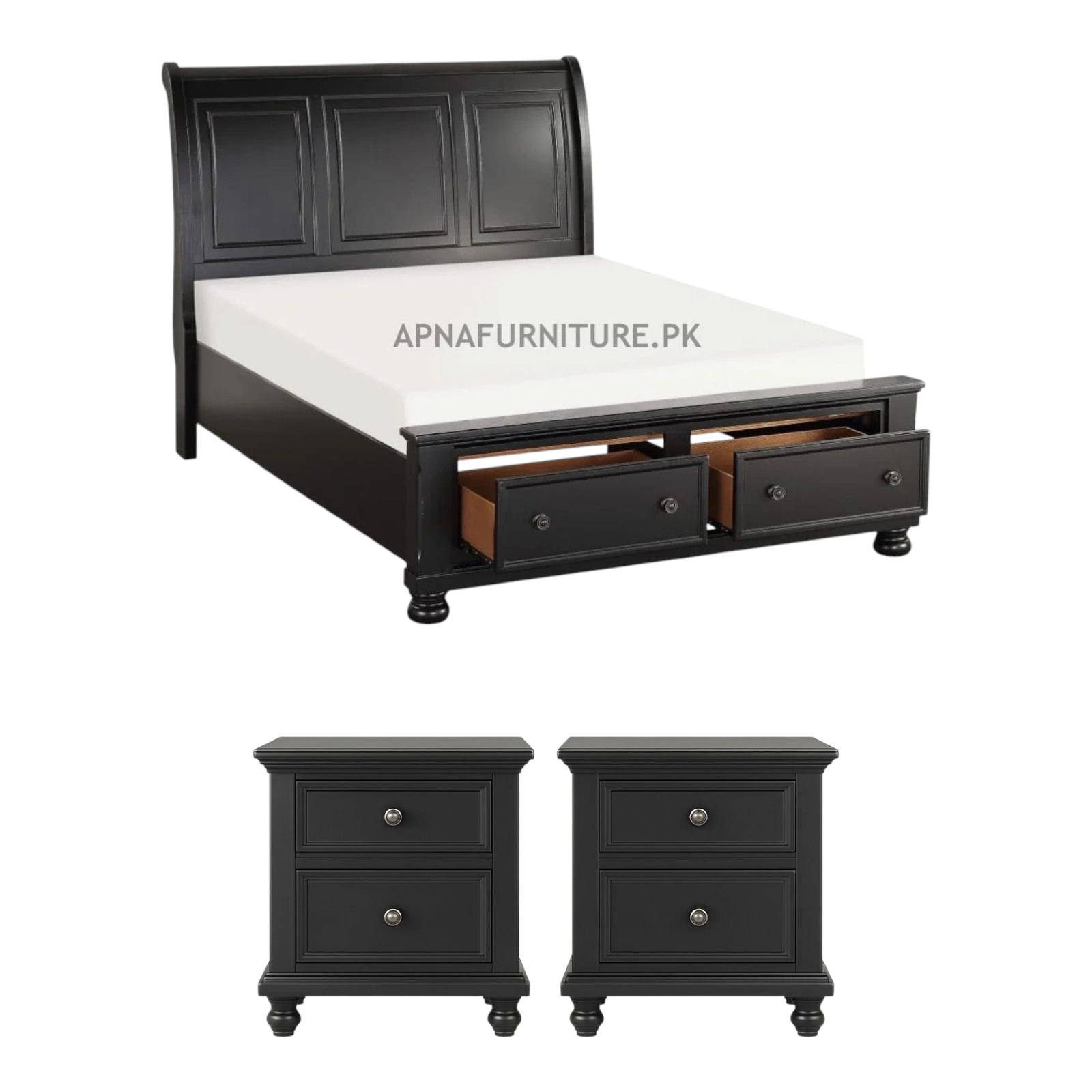 Samira Storage Double Bed Set 5 Piece