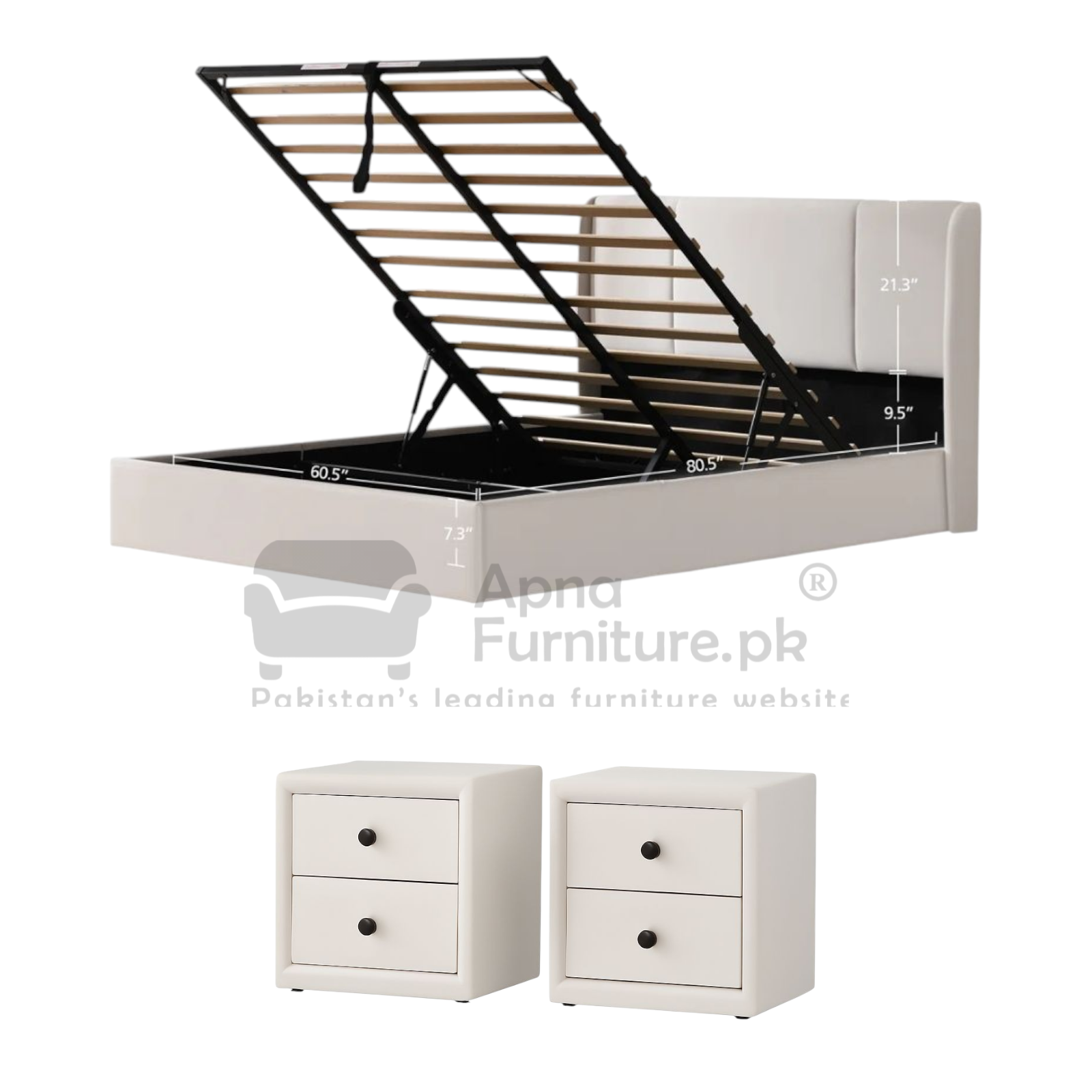 Dima Storage Double Bed Set (5 Piece)