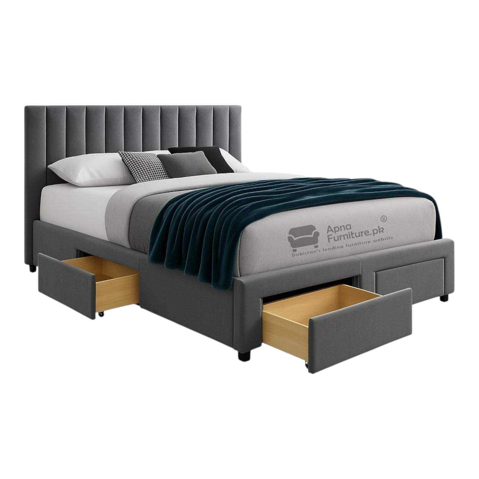 Amal Storage Double Bed Set 5 Piece