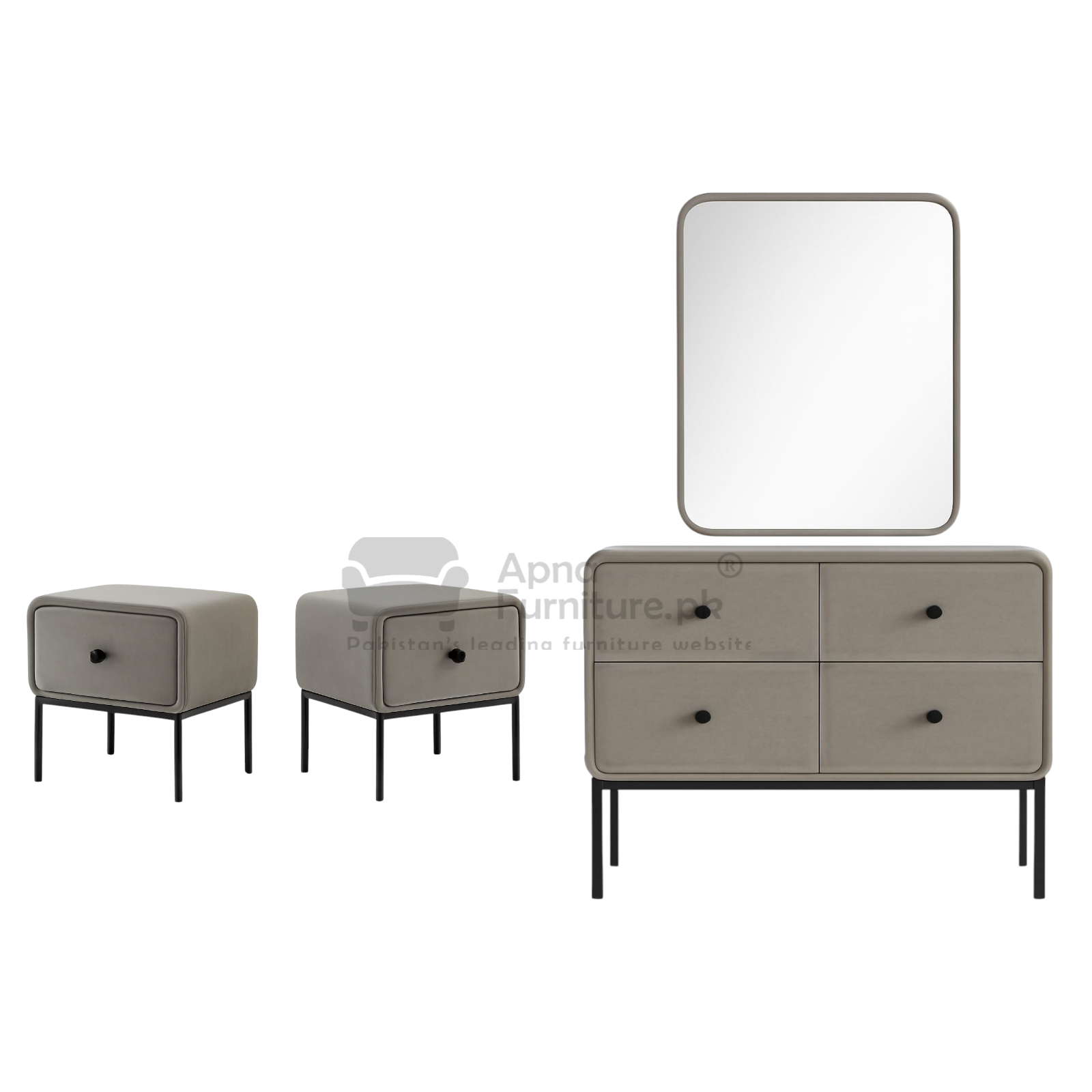 Carla Upholstery Double Bed Set (5 Piece)