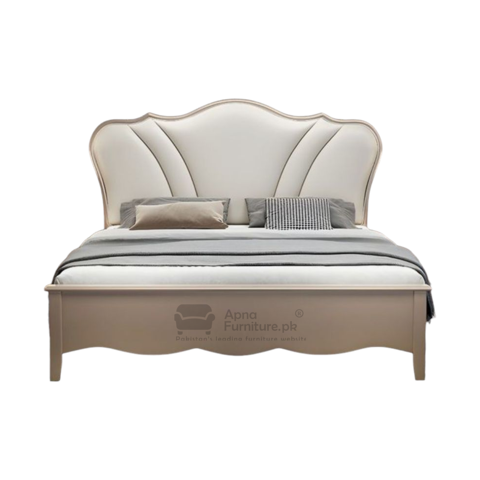 Deni Wooden Double Bed Set (5 Piece)