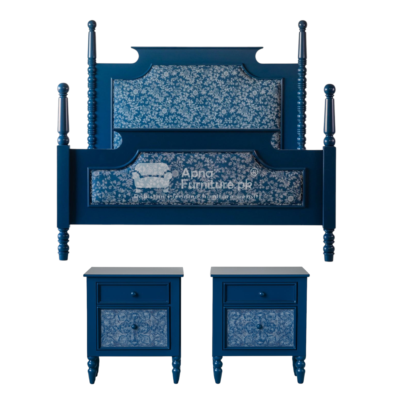 Bluejay Wooden Double Bed Set (5 Piece)