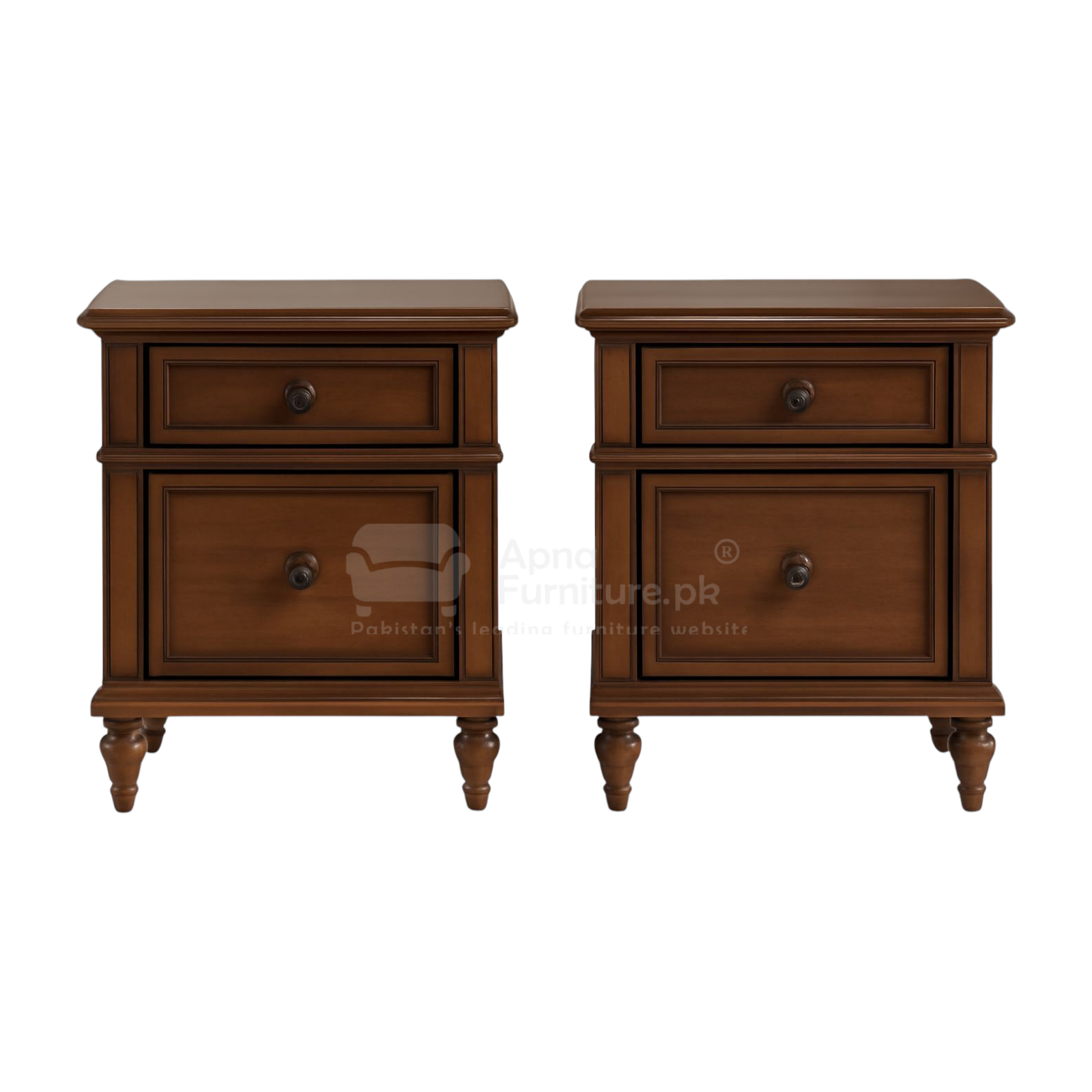 Cherry Wooden Double Bed Set (5 Piece)