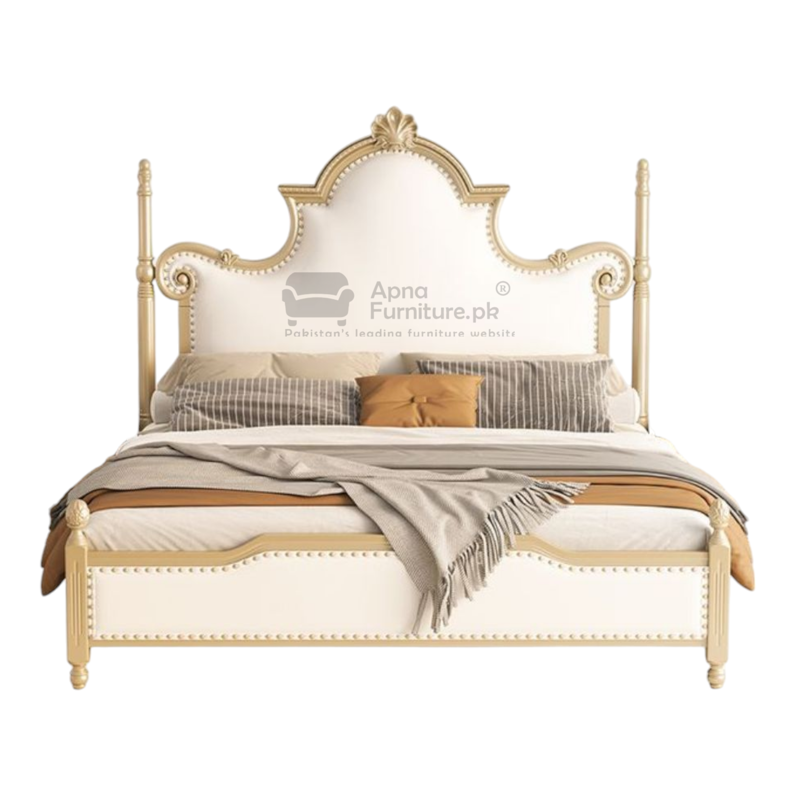 Sahar Wooden Double Bed Set (5 Piece)
