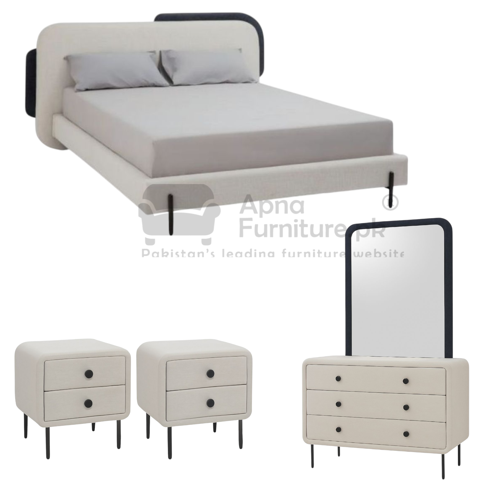 Siba Double Bed Set (5 Piece)