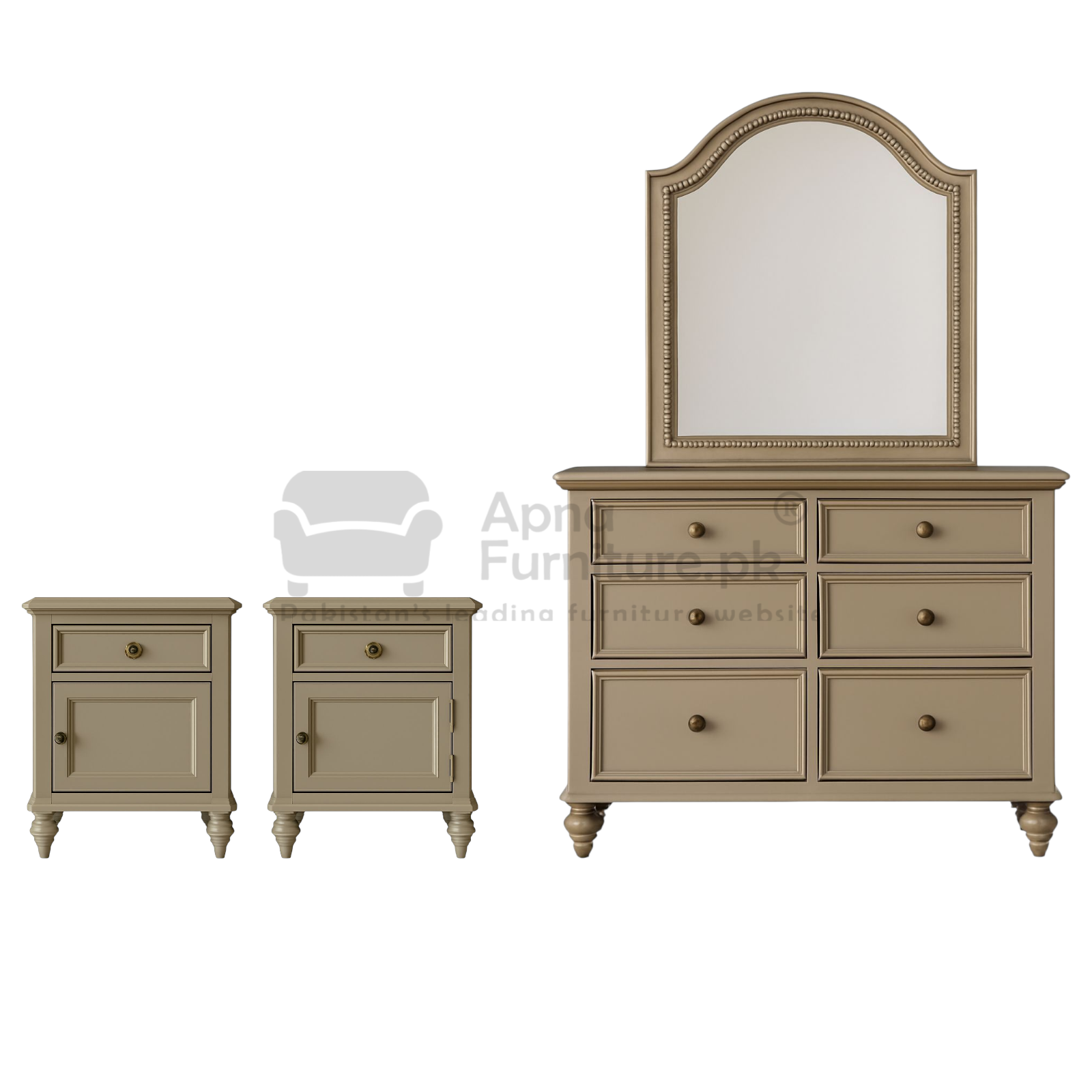 Bob Wooden Double Bed Set (5 Piece)