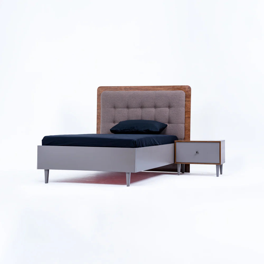 Burak Single Bed with Side Table